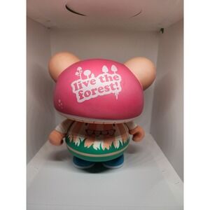 Pink‎ Mushroom Forest Elf Vinyl Art Toy Figure Kawaii Cottagecore 5 Inch